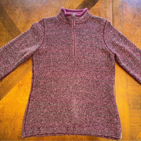 Woolrich women’s 1/4 zip mock neck pullover sweater purple pink size small - Picture 1 of 11